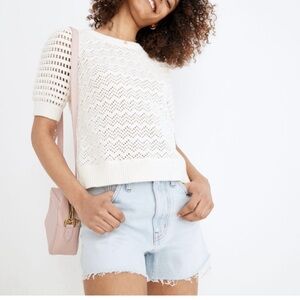 Madewell Atwater Crochet Sweater Tee